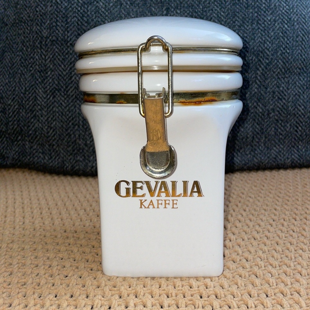 Vintage Gevalia Kaffe Coffee Container Canister